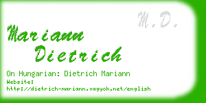 mariann dietrich business card